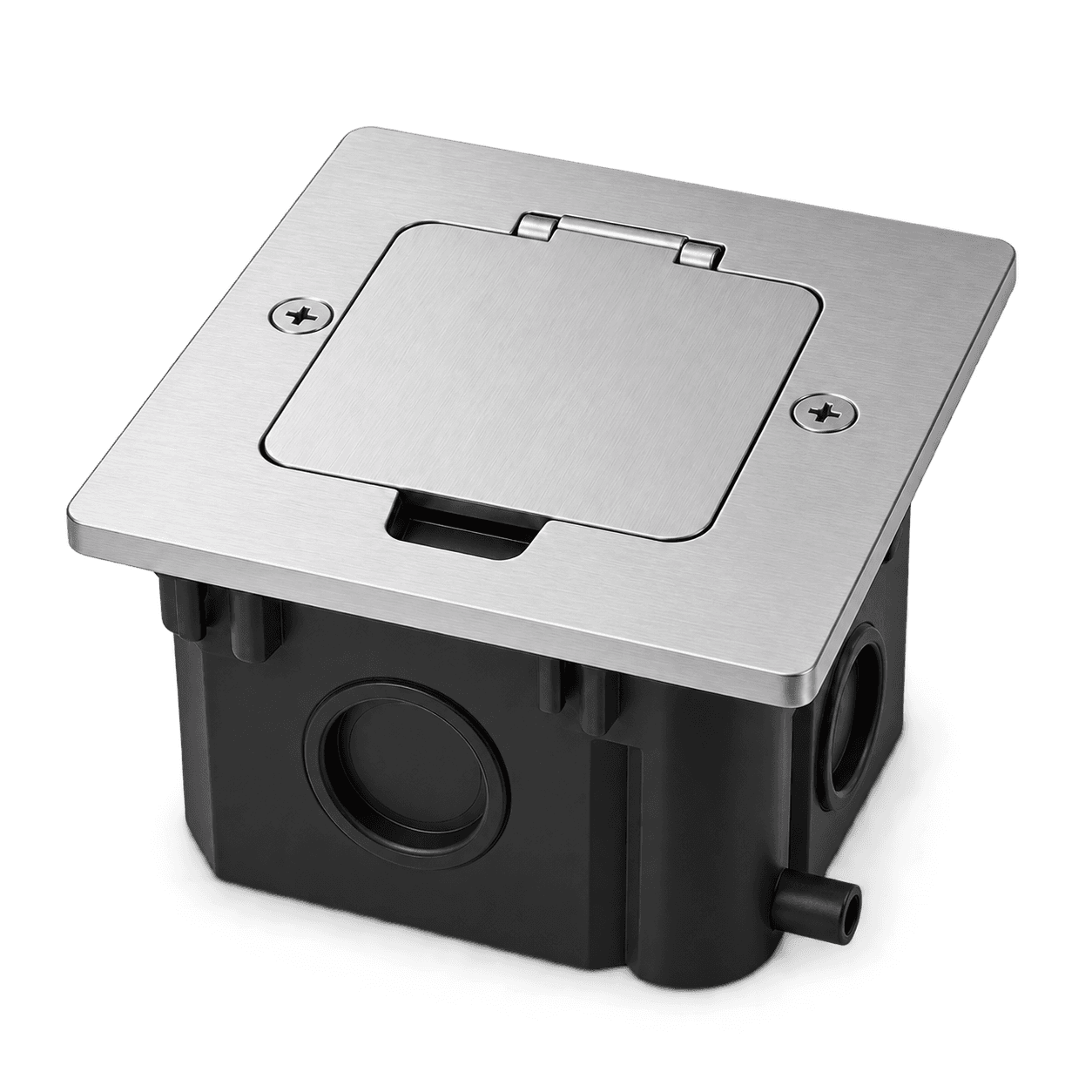 GH-SOP-1 brushed nickel flip-up mini floor socket with mounting box