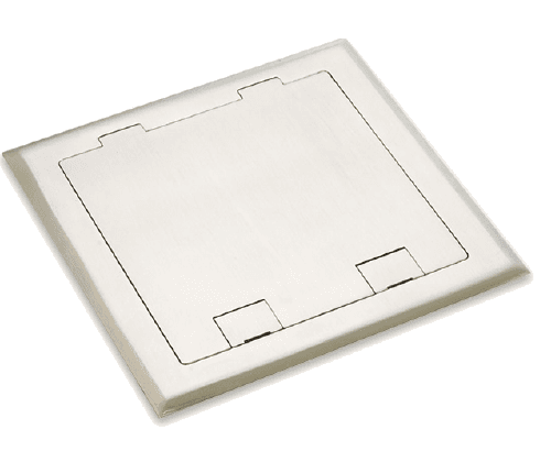 GH-SOP-146S closed stainless steel six-module recessed floor box