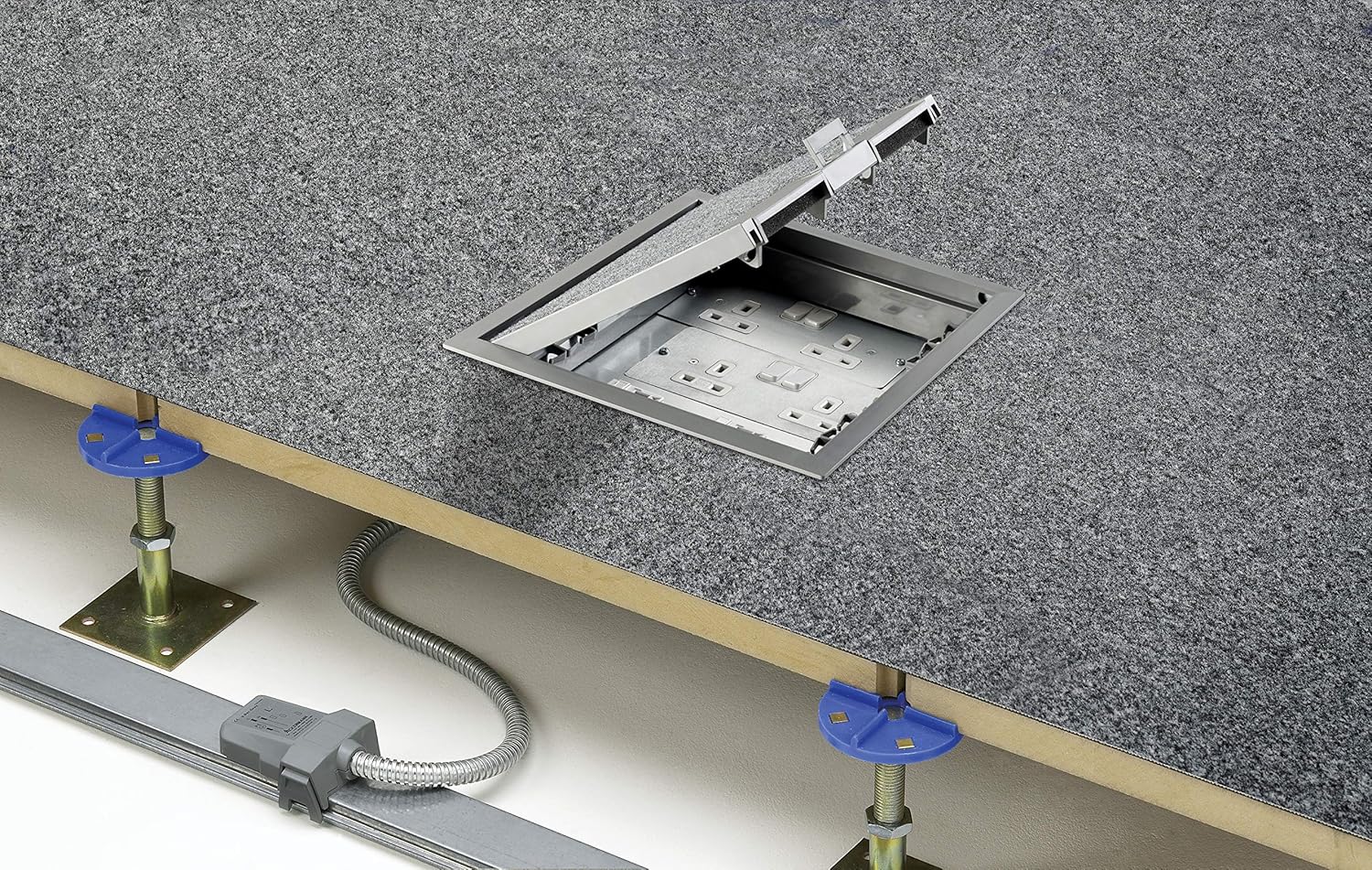 MK Cablelink Plus Single Pan Raised Floor Box MK Honeywell product