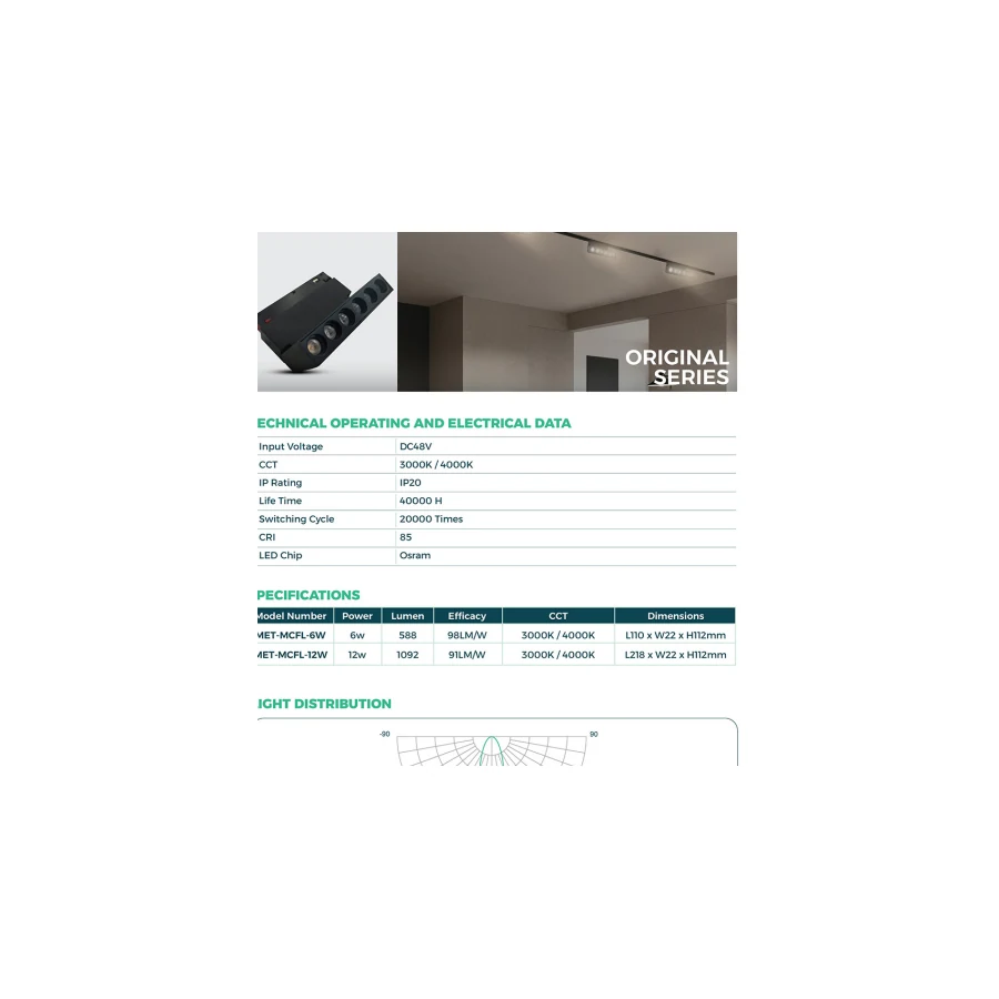 Magnetic Track Spotlight by METRA lighting