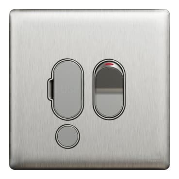 Schneider Electric Fused connection unit, NUX31DFSG_SS, Stainless steel finish