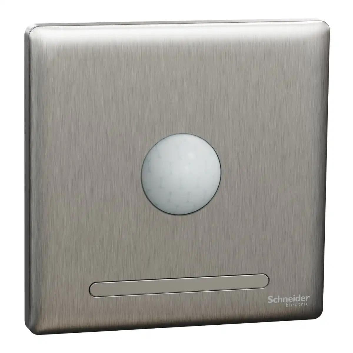 Schneider Electric Motion-sensor night light and shaver socket, NUXFLIR_SS, Stainless steel finish