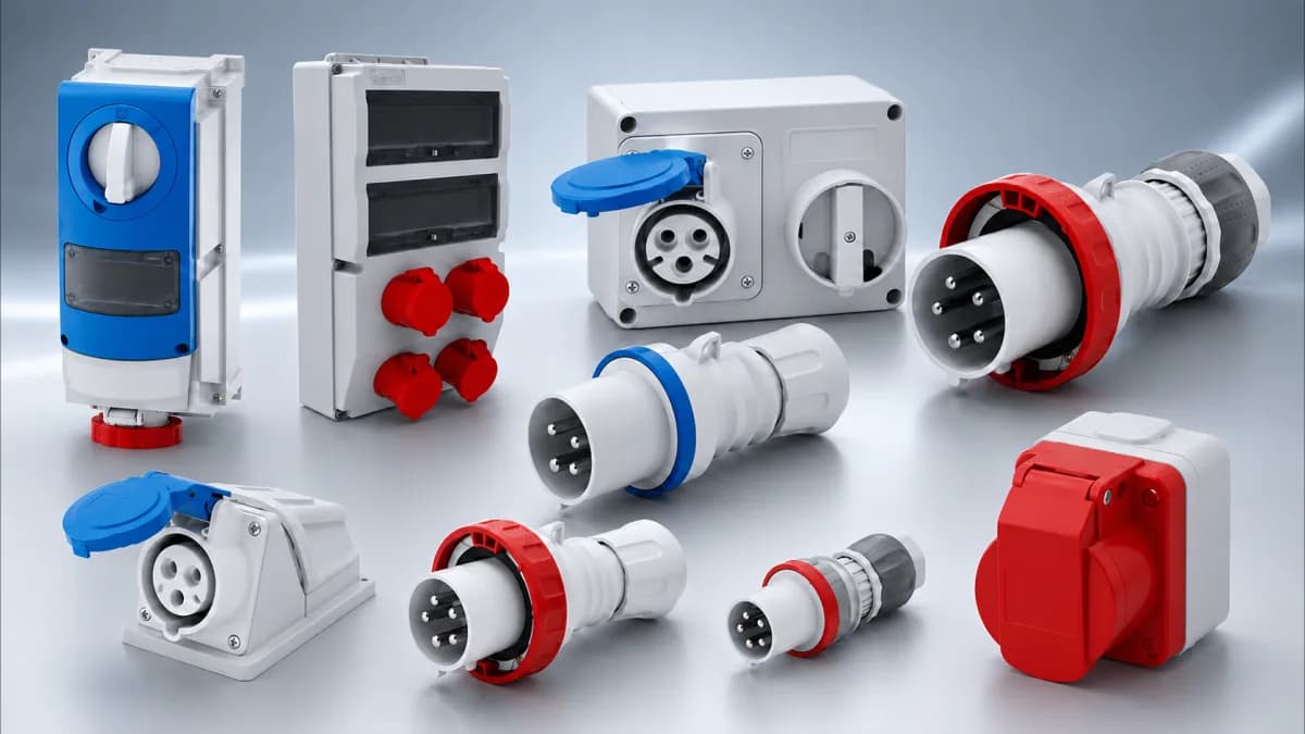 Industrial Sockets electrical products supplied by Green Home Trading Est.