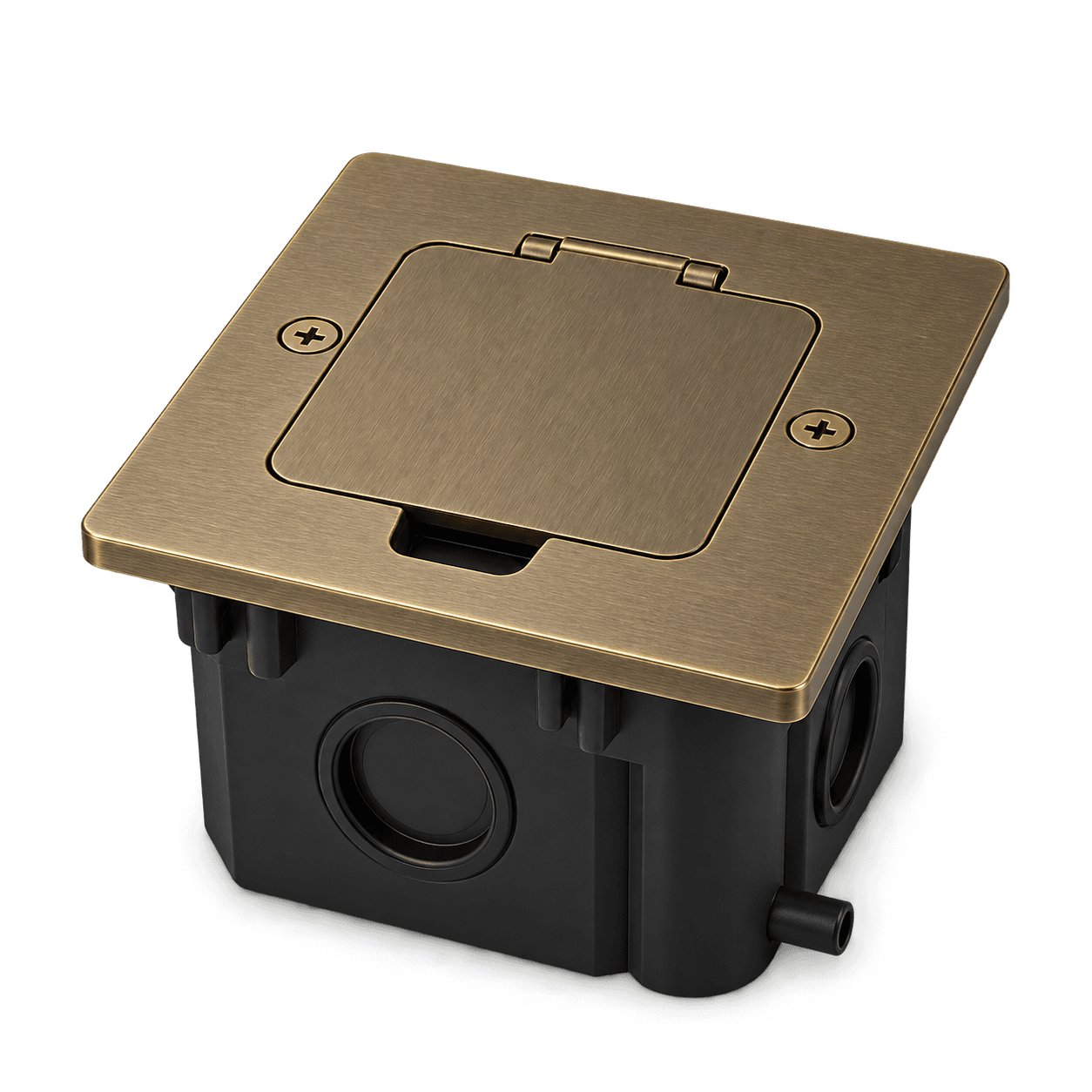 GH-SOP-1 flip-up mini floor socket in Old brass