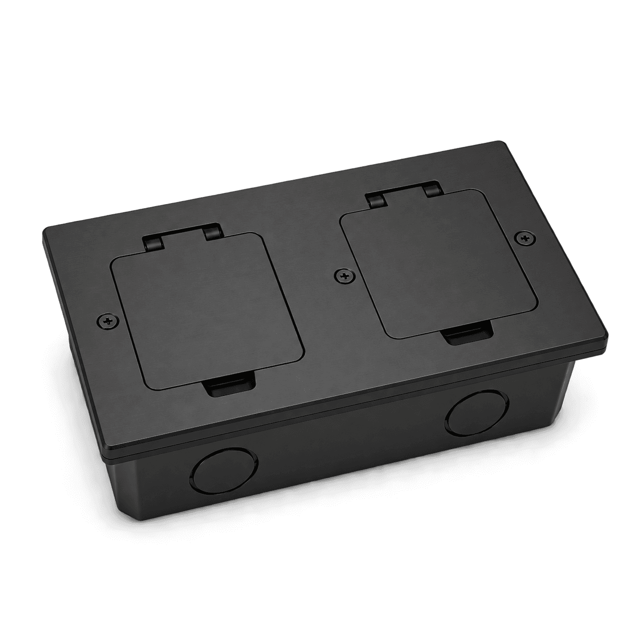 GH-SOP-12 dual flip-up floor socket in Matte black