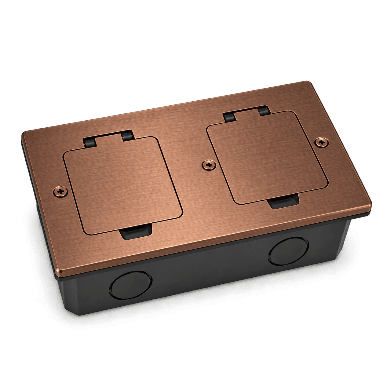 GH-SOP-12 dual flip-up floor socket in Red copper