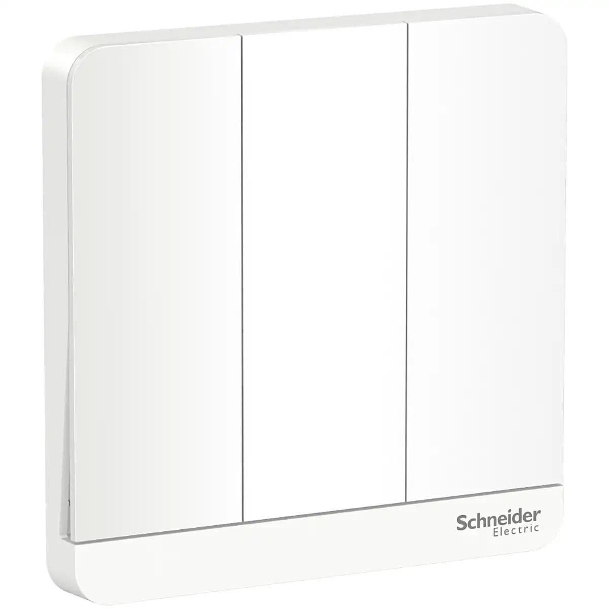 Schneider Electric 3-gang 1-way switch, E8333L1_WE, White finish