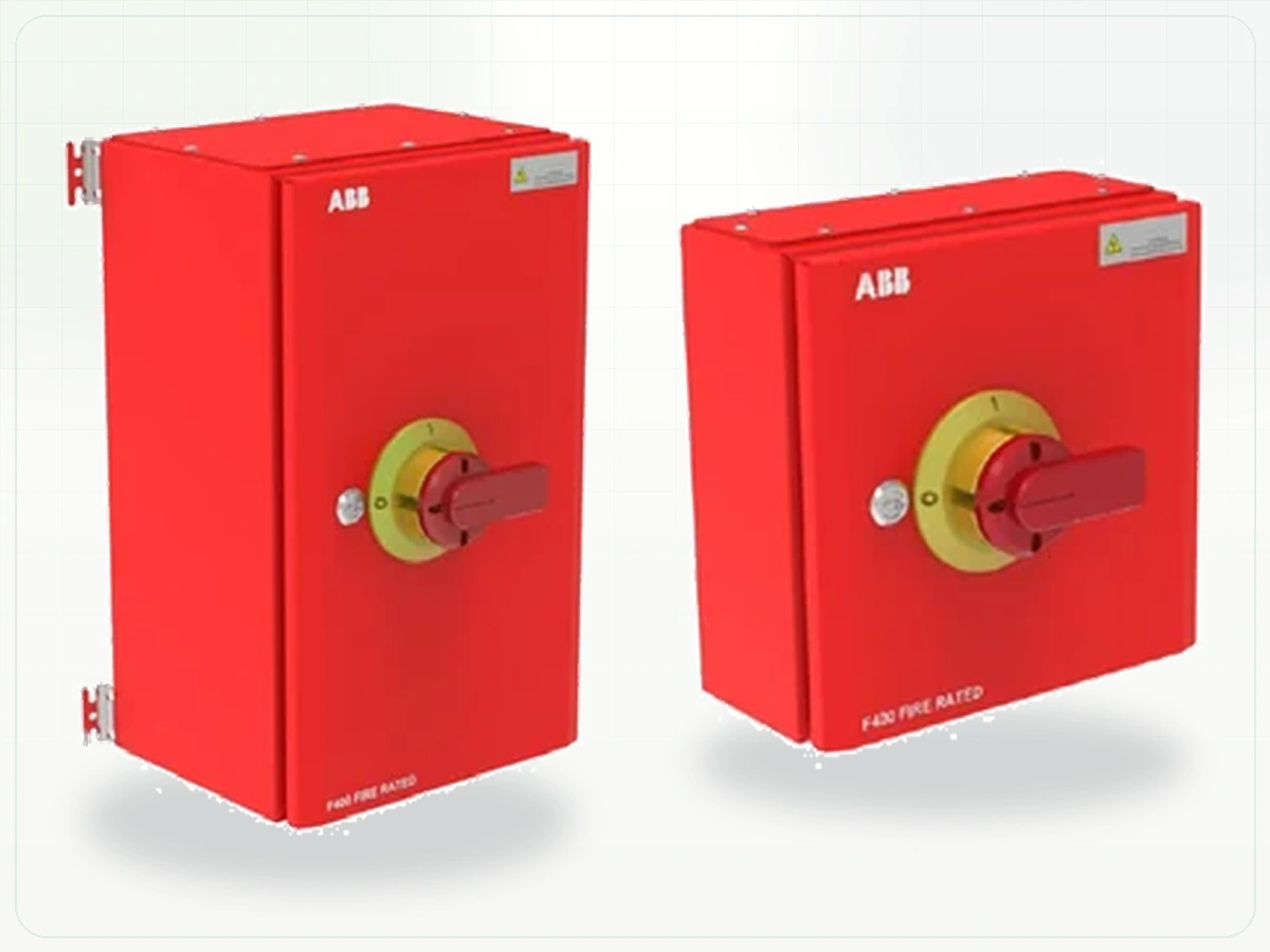 ABB Fire Rated Range enclosed disconnect switch range