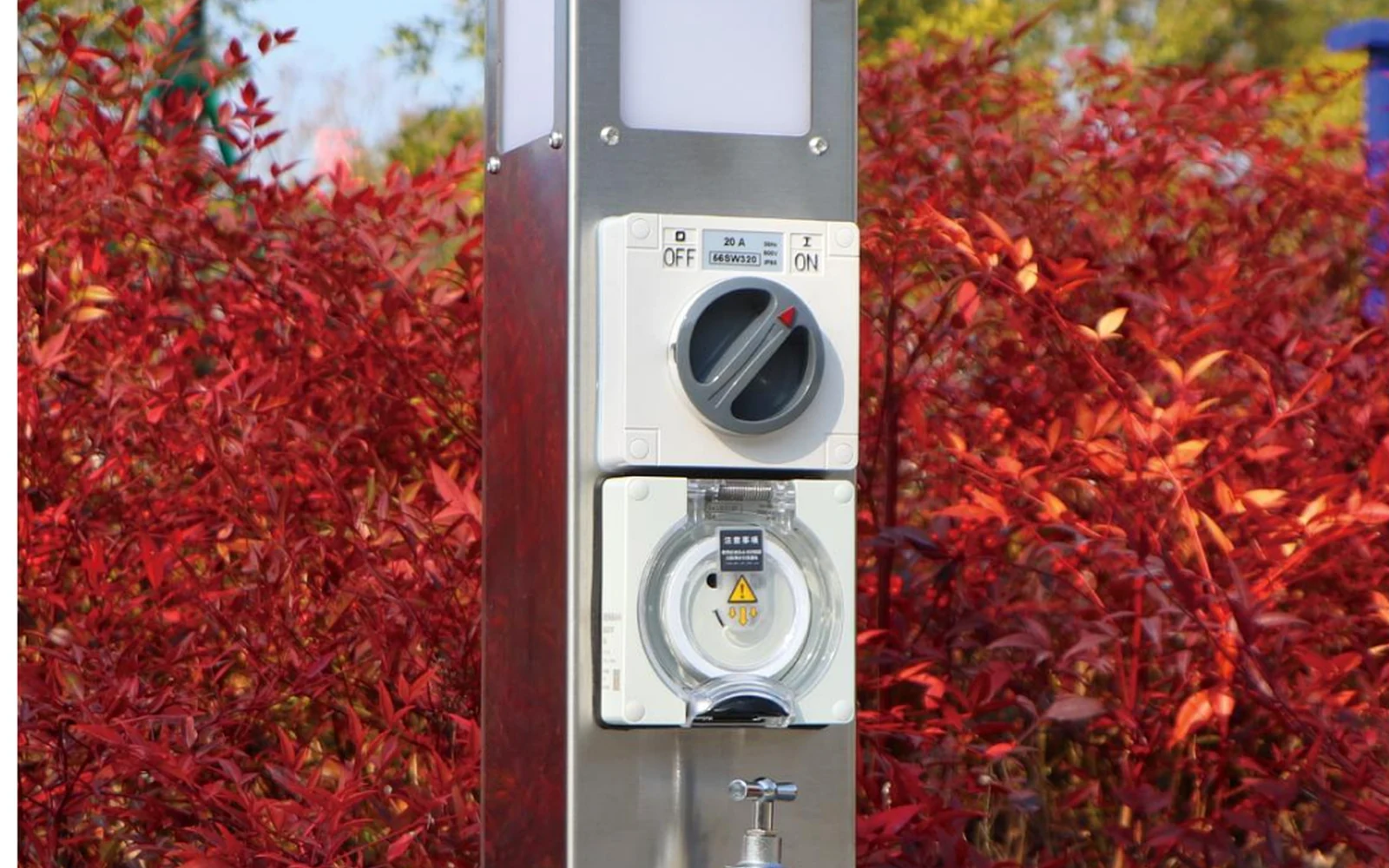 Water and Power Pedestal 600 Series outdoor utility products supplied by Green Home in Saudi Arabia