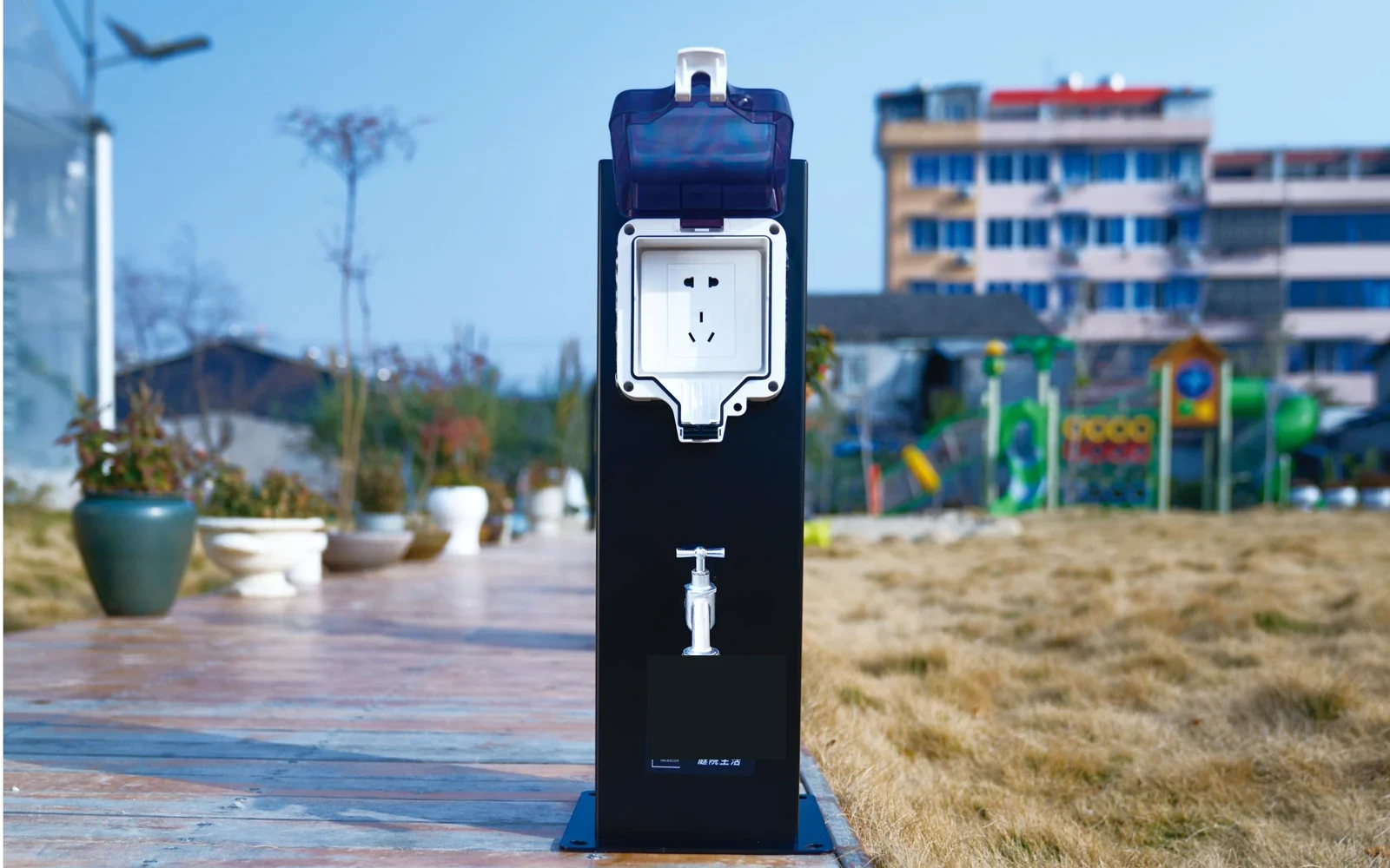 Water and Power Pedestal Series 300 / 450 / 500 outdoor utility products supplied by Green Home in Saudi Arabia